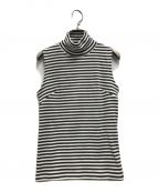 R.H.Vintageロンハーマン・ヴィンテージ）の古着「Striped Rib Sleeveless Top」｜ホワイト×ブラック