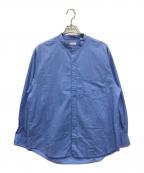 STEVEN ALANスティーブンアラン）の古着「THOMAS MASON BAND COLLAR SHIRT(トーマス メイソン バンド カラー シャツ)」｜ブルー