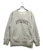 stussy×Championステューシー×チャンピオン）の古着「スウェット」｜グレー