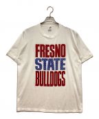 JERZEESジャージーズ）の古着「80S カレッジTee クルーネック FRESNO STATE BULLDOGS カリフォルニア州立大学ブルドッグス USA製」｜ホワイト