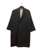 goldゴールド）の古着「HERRINGBONE SHAWL COLLAR COAT / ヘリンボーンショールカラーコート　東洋エンタープライズ」｜グレー