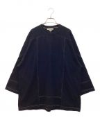 BLURHMSブラームス）の古着「Silk Nep Hockey　シルクネップホッケーシャツ　23AW」｜ブラック