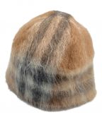 BURBERRY LONDONバーバリーロンドン）の古着「Giant Check Mohair Beanie　モヘア　ビーニー」｜ベージュ