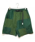 Adam et Rope×GRAMICCIアダム エ ロペ×グラミチ）の古着「CRAZY PTRN DURABLE NYLON×ACTIVE SHELL SHORTS　水陸両用ショートパンツ」｜グリーン