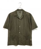 Needlesニードルズ）の古着「Cabana Shirt - C/PE/R Lace Cloth / Stripe」｜オリーブ