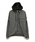 OFFWHITEオフホワイト）の古着「19SS DIAG  HOODIE SHIRT チェックバックロゴフーディ」｜ブラック