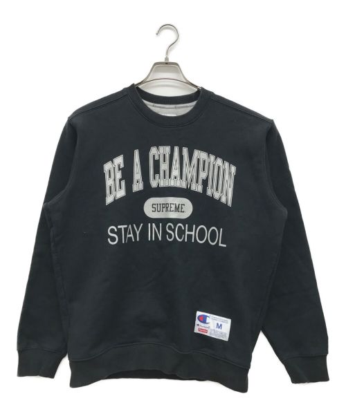 SUPREME（シュプリーム）SUPREME (シュプリーム) Champion (チャンピオン) Stain In School Crewneck ブラック サイズ:MEDIUMの古着・服飾アイテム