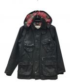 Barbour×WHITE MOUNTAINEERINGバブアー×ホワイトマウンテ二アニング）の古着「ワックスコットンフードジャケット」｜ブラック