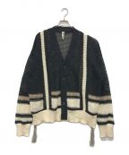 kooiコーイ）の古着「和紙LINE MESH CARDIGAN」｜ブラック