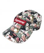 SUPREMEシュプリーム）の古着「Magazine Camp Cap Multicolor」｜ホワイト