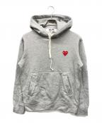 PLAY COMME des GARCONSプレイ コムデギャルソン）の古着「HOODED SWEATSHIRT」｜グレー