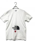 PLAY COMME des GARCONS×THE NORTH FACEプレイ コムデギャルソン×ザ ノース フェイス）の古着「ハートロゴプリントTシャツ」｜ホワイト