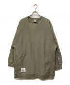 Champion REVERSE WEAVE×WTAPSチャンピオン リバース ウィーブ×ダブルタップス）の古着「クルーネックスウェット」｜カーキ