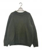 BATONERバトナ―）の古着「NAPPING WOOL CREW NECK」｜グリーン