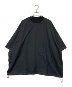 is-nessイズネス）の古着「BALLOON DOUBLE LAYERED MESH SHORT SLEEVE T-SHIRT」｜ブラック