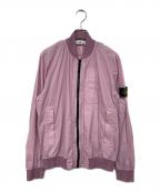 STONE ISLANDストーンアイランド）の古着「Skin Touch Bomber Jacket」｜ピンク