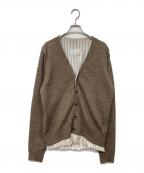 Maison Margiela 10メゾンマルジェラ 10）の古着「WOOL V-NECK LINED CARDIGAN」｜ブラウン