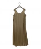 theoryセオリー）の古着「Theory Crushed Satin Maxi Tank DR」｜ベージュ