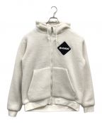 F.C.R.B.エフシーレアルブリストル）の古着「F.C.R.B./POLARTEC BOA FLEECE BIG STAR HOODIE/ポーラテックボアフリースビッグスターフーディ/FCRB-202057」｜ホワイト