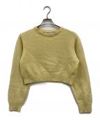 gajessガジェス）の古着「cropped knit/GJ-23AW-KT02」｜イエロー