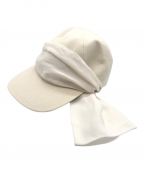 CLANE×kijima takayukiクラネ×キジマタカユキ）の古着「DETACHABLE SCARF 6PANEL CAP/スカーフ6パネルキャップ/スカーフ取り外し可能」｜アイボリー