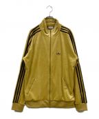 adidasアディダス）の古着「BECKENBAUER VELOUR TRACKTOP GOLDEN BEIGE/ベロア トラックジャケット/トラックジャケット」｜GOLDEN BEIGE/ゴールデンベー