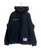 Champion×SUPREMEチャンピオン×シュプリーム）の古着「プルオーバーパーカー/Hooded Sweatshirt」｜ブラック