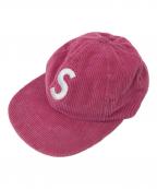 SUPREMEシュプリーム）の古着「17SS CORDUROY S LOGO 6PANEL CAP」｜ピンク