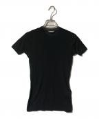 AURALEEオーラリー）の古着「GIZA SUPER HIGH GAUGE SHEER RIB TEE」｜ブラック