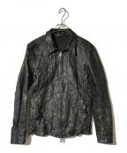 Junhashimotoジュンハシモト）の古着「SPY WASHABLE CALF ZIP LEATHER JACKET」｜ブラック