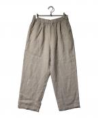 evam evaエヴァムエヴァ）の古着「linen wide pants」｜アイボリー