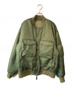 Liberaidersリベレイダース）の古着「WISDOM EYES BOMBER JACKET」｜グリーン