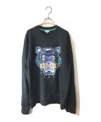 KENZOケンゾー）の古着「Actua Classic Tiger Sweatshirt」｜ブラック