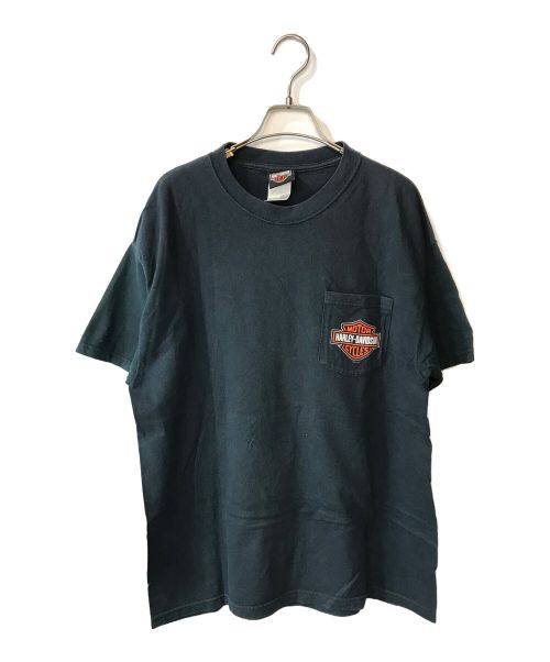 HARLEY-DAVIDSON（ハーレーダビッドソン）HARLEY-DAVIDSON (ハーレーダビッドソン) ポケットTシャツ ブラック サイズ:Ｌの古着・服飾アイテム