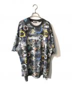 A BATHING APEアベイシングエイプ）の古着「FLORAL CAMO LOGO RELAXED FIT TEE」｜グレー