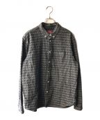 SUPREMEシュプリーム）の古着「Jacquard Logos Denim Shirt」｜ブラック