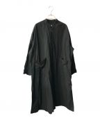 Porter Classicポータークラシック）の古着「VINTAGE GAUZE SHIRT DRESS」｜ブラック