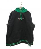 SUPREMEシュプリーム）の古着「Classic Logo Hooded Sweatshirt」｜ブラック×グリーン