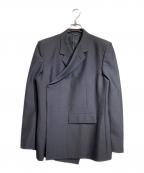 JOHN LAWRENCE SULLIVANジョン ローレンス サリバン）の古着「MOHAIR WOOL FLY FLONT DOUBLEBREASTED JACKET」｜グレー