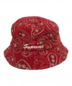 SUPREMEシュプリーム）の古着「VELVET PAISLEY BOONIE」｜レッド