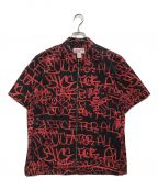 SUPREME×COMME des GARCONS SHIRTシュプリーム×コムデギャルソンシャツ）の古着「18AW Graphic Shirt グラフィックシャツ」｜ブラック×レッド