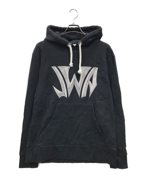 J.W.ANDERSON（ジェイダブリューアンダーソン）J.W.ANDERSON (ジェイダブリューアンダーソン) Front logo hoodie ブラック サイズ:Lの古着・服飾アイテム