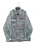 A BATHING APEアベイシングエイプ）の古着「ACID WASH WORK SHIRT アシットウォッシュワークシャツ」｜ブルー