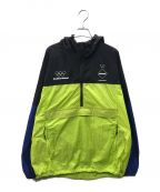 F.C.R.B.エフシーアールビー）の古着「MESH BACK POCKET ANORAK アノラックパーカー」｜ブラック×イエロー