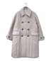 MATSUFUJI（マツフジ）の古着「WOOL Stripe Quilted Double-Breasted COAT」｜ベージュ