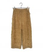 beautiful peopleビューティフルピープル）の古着「cut fur cloth pants」｜イエロー