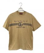 GUCCIグッチ）の古着「プリントTシャツ」｜ブラウン