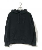 SUPREMEシュプリーム）の古着「Overdyed S Logo Hooded Sweatshirt/オーバーダイエスロゴフーディースウェットシャツ」｜ブラック