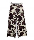 PHEENYフィーニー）の古着「DRILL LEAF PRINT HIGH WAIST PANTS」｜パープル