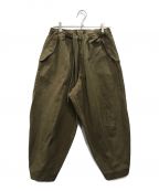 TRADE MARK GOLDトレードマークゴールド）の古着「Backsatin Military Over Pants」｜カーキ